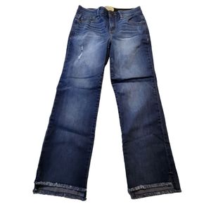 Democracy "Ab" technology Women's Distressed Soft Stretch Blue Jeans Size 6